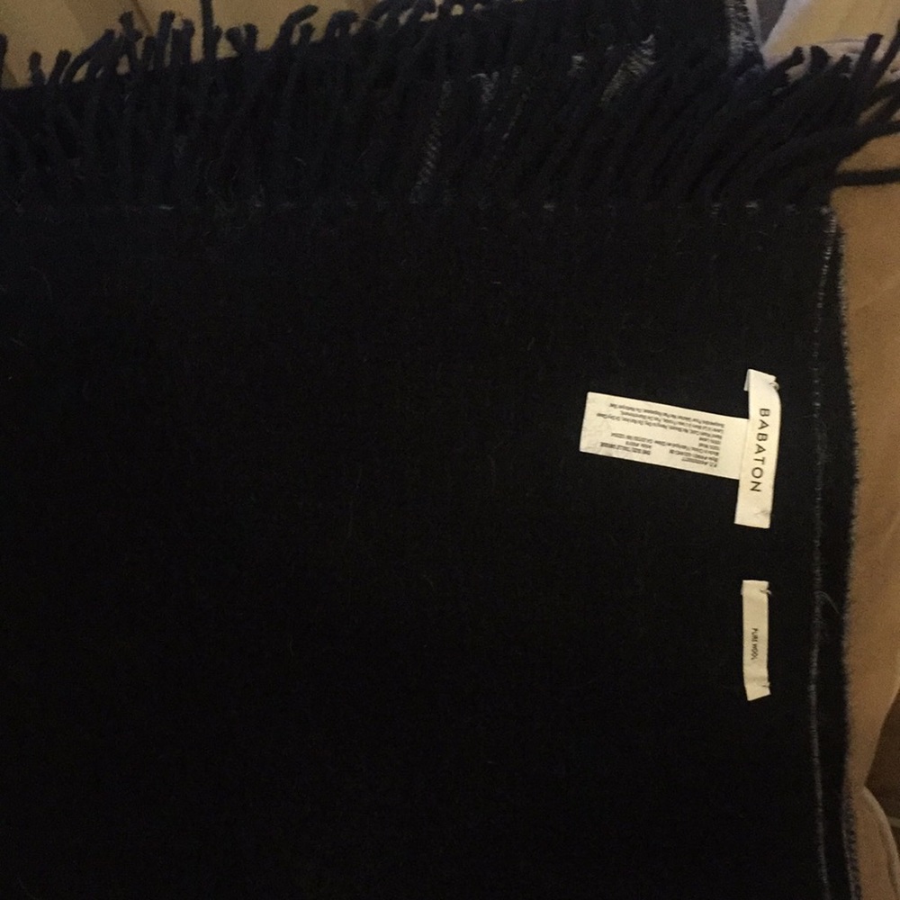 Aritzia Babaton pure wool black scarf
